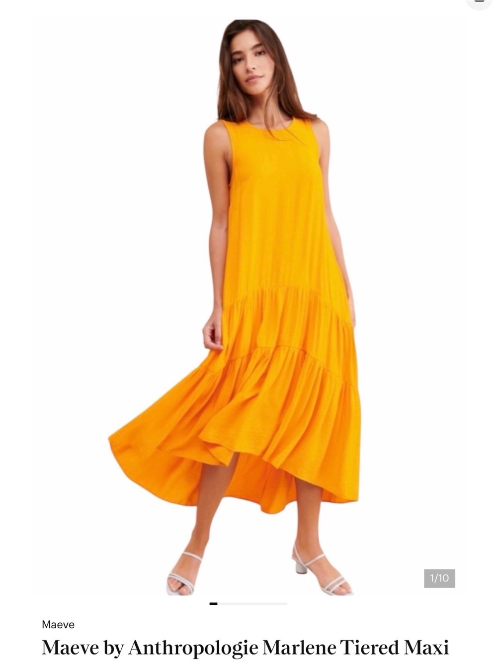 Maeve Orange Maxi Dress